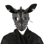 Masque cosplay pour fille lapin d'halloween 22cm, punk, lapin, accessoires de f�te, de performance sur ...