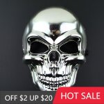 Masque de cr�ne r�fl�chissant, effrayant, n�cessaire pour halloween, chapeaux de dessin anim� amusants ...