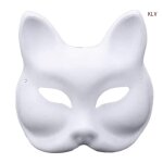 Masque enracin pour femme, masque de chat peint a la main bricolage, demi - masque d'halloween, cosplay ...