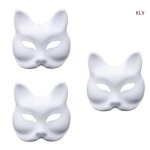 Masque enracin pour femme, masque de chat peint a la main bricolage, demi - masque d'halloween, cosplay ...