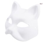 Masque enracin pour femme, masque de chat peint a la main bricolage, demi - masque d'halloween, cosplay ...