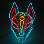 Masque facial lumineux d'halloween, masque de renard d'anime japonais, masque lumineux a thème de jeu ... Masque facial lumineux d'halloween, masque de renard d'anime japonais, masque lumineux a thème de jeu ...