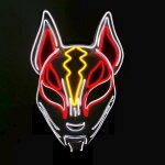 Masque facial lumineux d'halloween, masque de renard d'anime japonais, masque lumineux a thème de jeu ... Masque facial lumineux d'halloween, masque de renard d'anime japonais, masque lumineux a thème de jeu ...