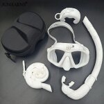 Masque a monture de lunettes en alliage d'aluminium a faible capacité, lentilles en verre trempé, tube ... Masque a monture de lunettes en alliage d'aluminium a faible capacité, lentilles en verre trempé, tube ...