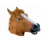 Masque de tte de cheval, costume de cosplay, fte drle d'halloween, couvre - chef - - marron