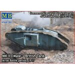 Masterbox british male mk ii tank, arras battle 1917 model kit (172 scale)