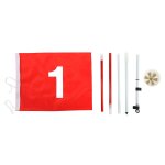 Mât de drapeau vert de golf amovible en 5 sections et ensemble de coupelles à trous, accessoire d'entraînement ... Mât de drapeau vert de golf amovible en 5 sections et ensemble de coupelles à trous, accessoire d'entraînement ...