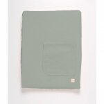Matelas a langer avec housse et serviette uni sauge