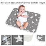 Matelas a langer imprim pour bbs, couche lavable pour nourrissons, tapis d'urine rutilisable, impermable, ...