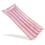 Matelas de piscine rose brillant paillet� intex