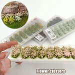 Matriel de paysage miniature a faire soi - mme, 8 pices par bote, feuille verte longue, grappe de ...