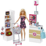 Mattel games barbie - coffret supermarch� et poup�e