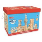 Maxi baril coffre 500 planchettes en bois naturel - tecap classic - jeu de construction - fabrique en ...