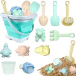 Mdy - 11 pices jouet de plage enfant, seau plage pliant, jeux de plage enfant, kit de jouet plage enfa, ...