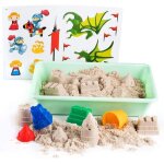 Mdy - 1kg de sable magique avec les moules chateau fort jouet avec bac  sable - sable  modeler pour ...