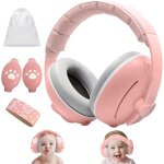Mdy - 2in1 casque anti bruit bebe voyage, casque anti bruit bbs et enfant, rglable et confortable ...