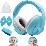 Mdy - 2in1 casque anti bruit bebe voyage, casque anti bruit bbs et enfant, rglable et confortable ...