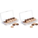 Mdy - - 8985 - jeux de socit - boite 40 pions dames en bois (lot de 2)