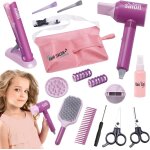 Mdy - ensemble de salon de beaut pour filles, 14 pices jouets de salon de coiffure pour filles, mode ...
