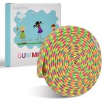 Mdy - gummitwist enfant - jeu d'lastique sauter 4m avec instructions, corde a sauter en caoutchouc rebound, ...