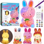 Mdy - kit de peinture lampe de lapin veilleuse 3d, cadeau fille 6 7 8 9 10 ans, loisirs cratifs fille ...