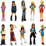 Mdy - mini figure fille, 10 pices de filles figure set dcoration de gteau figure modle mini figure ...