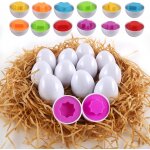 Mdy - ?ufs assortis, oeufs de pques puzzle jouets ouets montessori pour enfants couleurs et formes tri ...