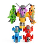 Mecha robot hexahedal de dinosaure, jeu complet de simulation d'animal pour enfants, jouet educatif pour ...