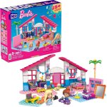 Mega barbie la maison de malibu avec 2 mini - figurines, jeu de briques de construction, 303 pi�ces, ...