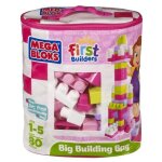 Megabloks - 8328 - jouet de premier age - first builders - sac rose - 80 briques