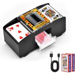 Mlangeur automatique de cartes melangeur de carte electronique usb / battery powered 2 decks jeux de ...