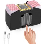 Mlangeur de cartes automatique, mlangeur de cartes a 4 jeux, mlangeur de cartes usb rechargeable / ...