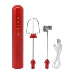 Mélangeur électrique domestique usb en acier inoxydable, petit mélangeur portatif, fouet sans fil, mousseur ... Mélangeur électrique domestique usb en acier inoxydable, petit mélangeur portatif, fouet sans fil, mousseur ...