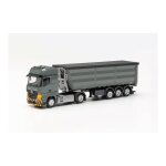Mercedes actros camion - benne gris / jaune 1 / 87 herpa