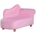 Mridienne canap enfant design girly pitement bois revtement grande douceur toucher velours rose
