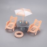Meubles de jouet de maison imitation plage chaise de soleil parapluie ensemble pour poupée maison de ... Meubles de jouet de maison imitation plage chaise de soleil parapluie ensemble pour poupée maison de ...