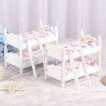 Meubles de maison de poupe 1:12, ensemble de lit, jouets de simulation, accessoire de poupe miniature ...