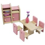 Meubles de maison de poup�e en bois, accessoires de d�coration pour maison de poup�e, faire semblant ...