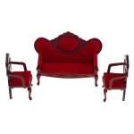 Meubles de maison de poupe, dcoration de salon / jardin, canap en bois, modle de fauteuil, accessoires, ...