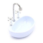 Meubles de maison de poup�e, mini lavabo, appareils de lavage de salle de bain, d�coration de rangement ...