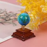Meubles de maison de poup�e miniature en m�tal, echelle 1:12, vintage, globe du monde bleu, accessoires ...