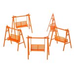 Meubles de maison de poupe en plastique, minites 1:75, jouets, rues, chemins de fer, orange