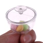 Meuble de maison de poupes plateau a fruits et desserts en verre transparent, accessoires 1:12, assiette ...