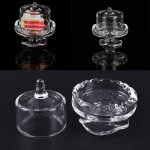 Meubles miniatures 1:12 pour maison de poupe, verre transparent pour dessert, plateau a fruits, accessoires ...