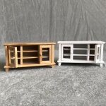 Meuble miniature en bois blanc pour maison de poupée, modèle double, porte d'armoire, simulation d'accessoires ... Meuble miniature en bois blanc pour maison de poupée, modèle double, porte d'armoire, simulation d'accessoires ...