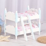 Meubles miniatures pour chambre a coucher 1:12, lit double, accessoire de poupe, mini meubles de maison ...