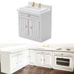 Meubles miniatures de maison de poup�es 1:12, meubles de cuisine, evier, mod�le d'armoire, jouets