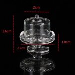 Meubles miniatures pour maison de poup�e 1:12, verre a bonbons transparent, plateau a fruits pour dessert, ...