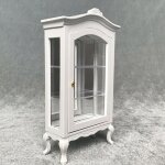 Meubles miniatures pour maison de poup�e 1:12, vitrine en bois blanc, placard, vitrine
