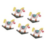 Meubles miniatures pour maison de poupe, accessoire, modle de petit cheval a bascule, jouet, 1 / 12 ...